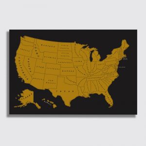 Scratch-off Map of the United States
