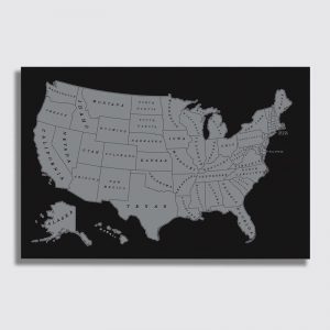 Scratch-off Map of the United States